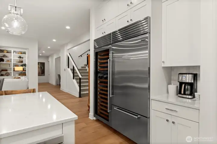 Sub zero wine fridge and fridge