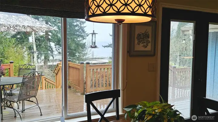 Dining room with lake views