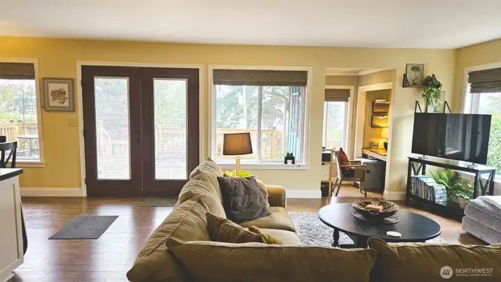 Living room with fireplace