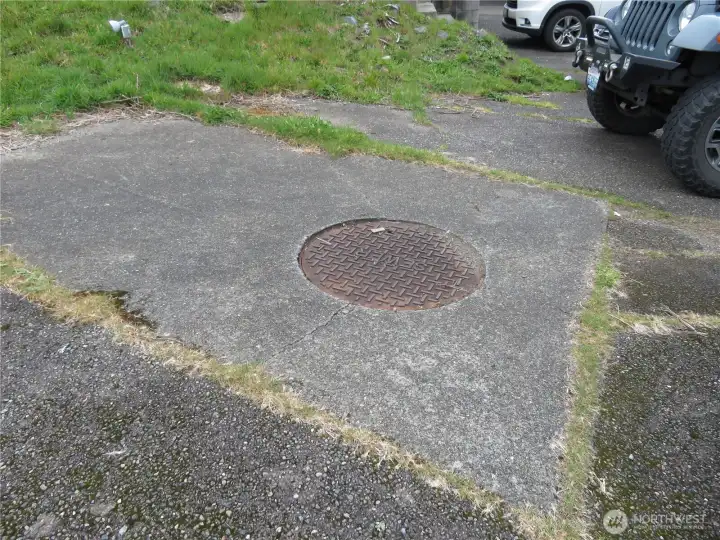 City "step" sewer system on site.