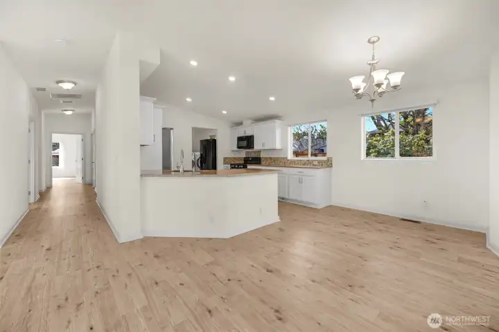 Notice the extra wide hallway.