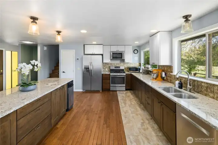 Open and inviting kitchen.