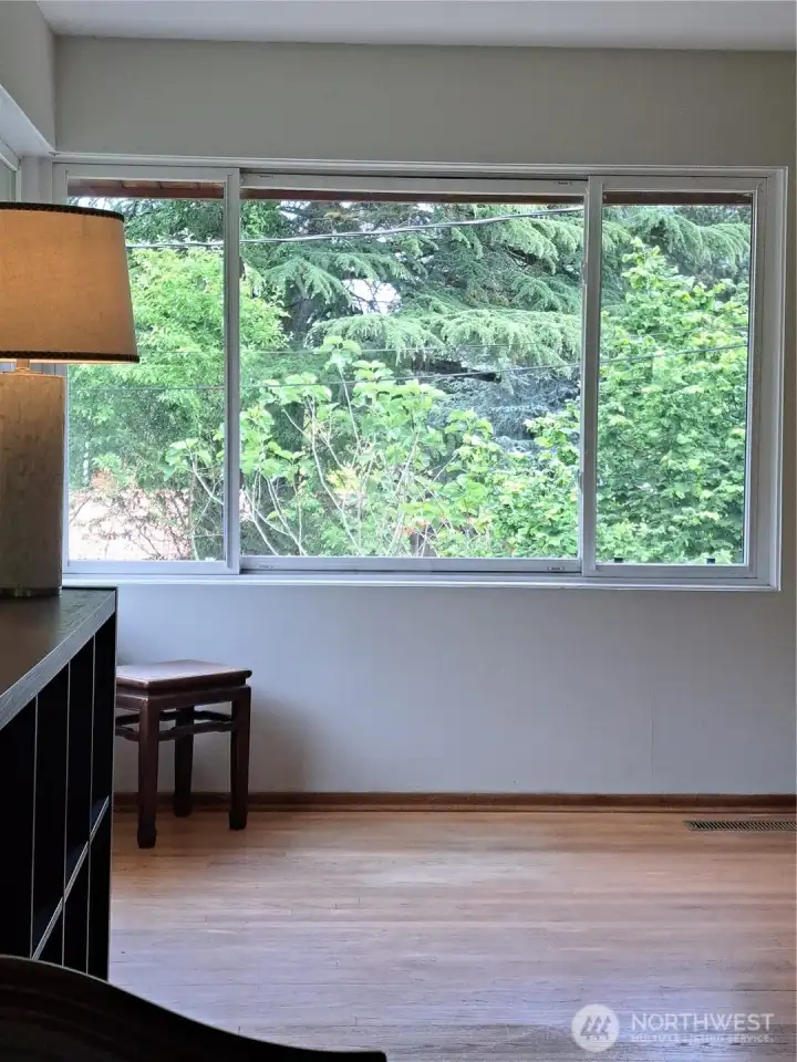View from the dining area main level.