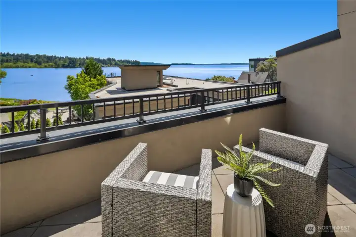 view from one side of the deck.