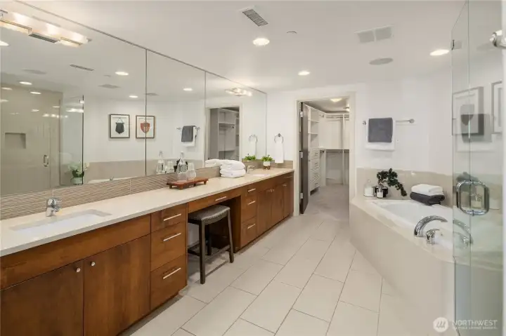 Primary bathroom is the perfect retreat.
