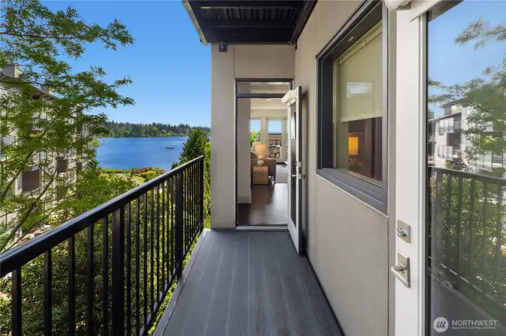 side deck off the bedroom.