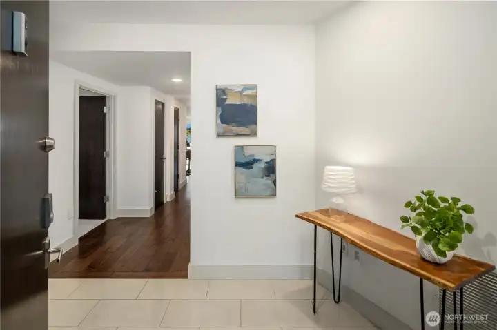 the foyer in the unit.