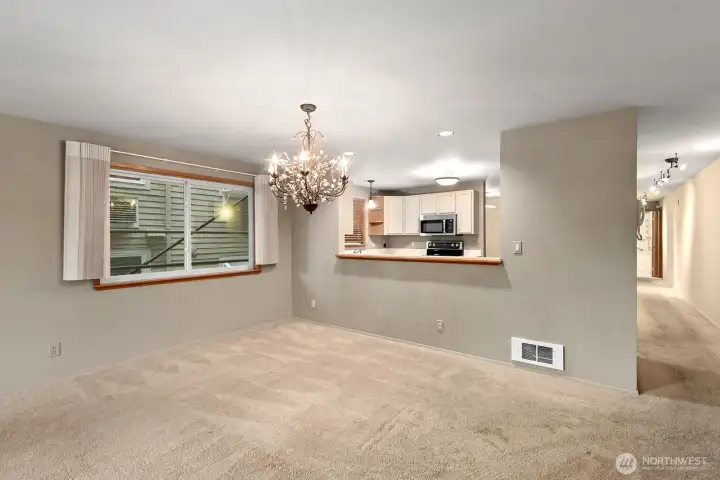 Fabulously large formal dining room with room for large table and chairs.