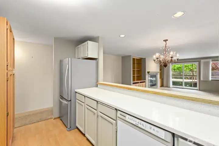 To the left is a pantry