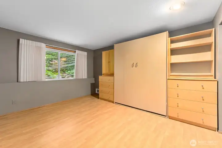 The second bedroom has a murphy bed for your guests.