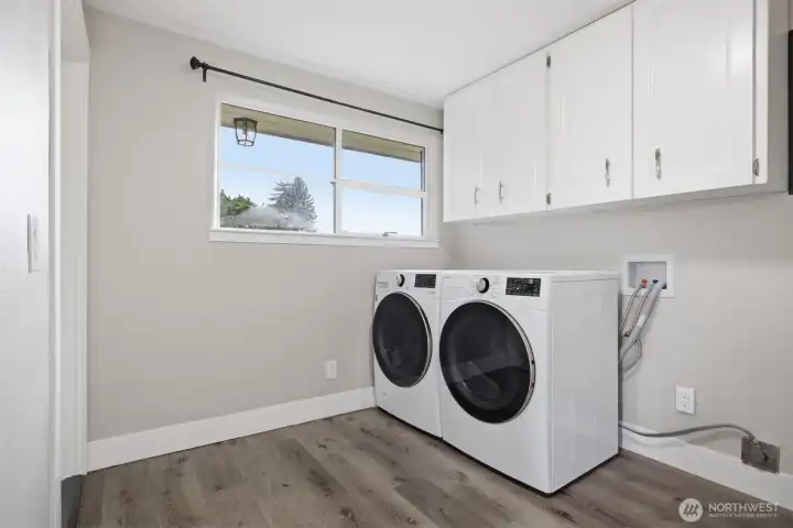 Laundry space is large enough for extra storage and folding table your laundry ease. Laundry space is large enough for extra storage and folding table your laundry ease.