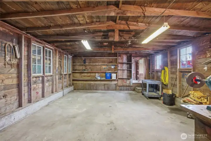 Another large space to use in this rustic barn/shop. How great to organize tools and supplies and have a studio where you can create and spread out. Another large space to use in this rustic barn/shop. How great to organize tools and supplies and have a studio where you can create and spread out.