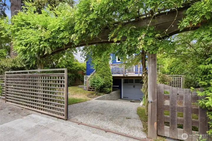 Alley access to garage