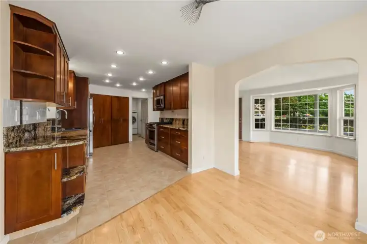 Easy to flow from one room to the other for entertaining.