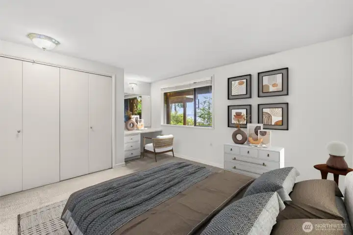 Bedroom #3, huge closets, views and built in desk Bedroom #3, huge closets, views and built in desk
