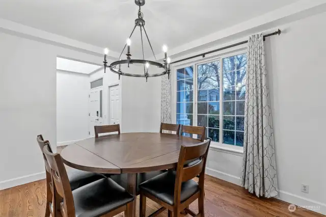 Intimate formal dining room adjacent to the kitchen