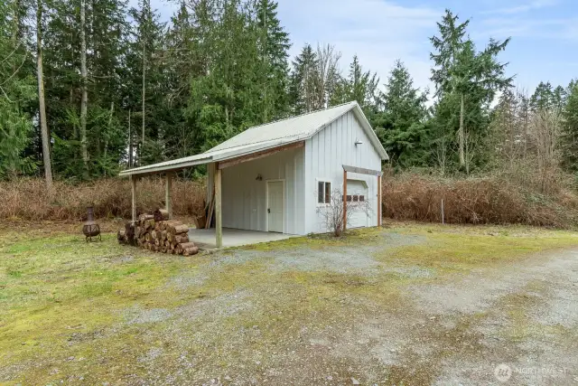 Garage with room for shop and carport