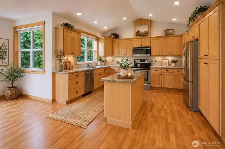Kitchen - virtually staged Kitchen - virtually staged