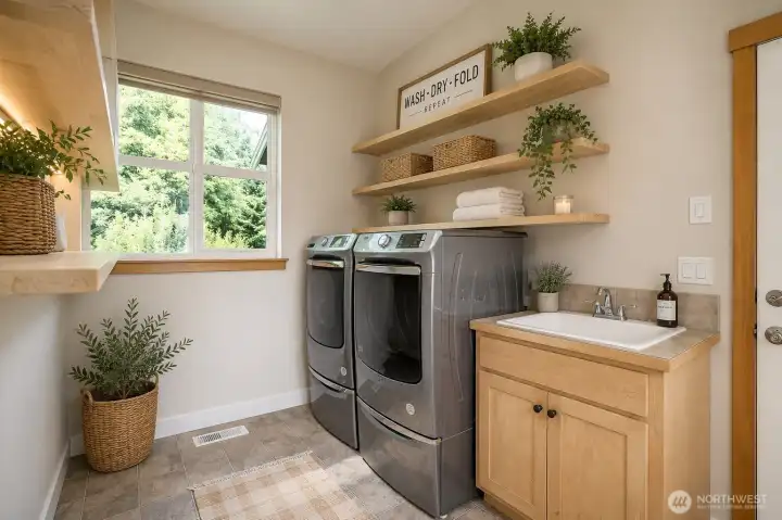 Laundry room - virtually staged Laundry room - virtually staged