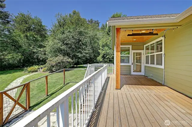 Deck off the kitchen + outdoor heater