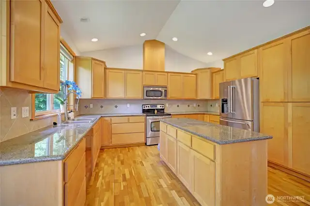 Large kitchen with plenty of cabinets and storage space