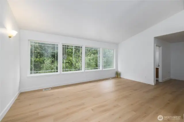 Upstairs is all connected by this large gathering area.