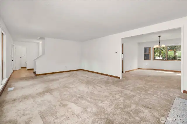 Living room looking into dining room