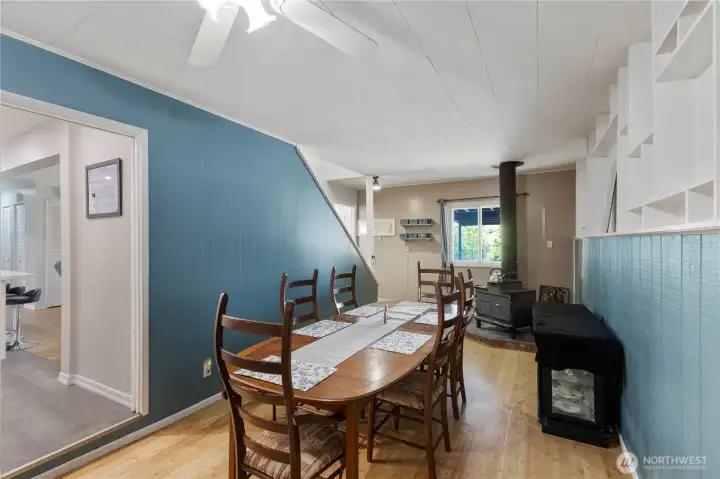 Formal dining space is just off of the kitchen.