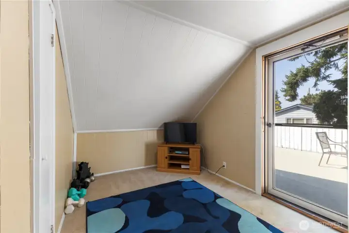 Bedroom 4 has access to the rooftop deck.