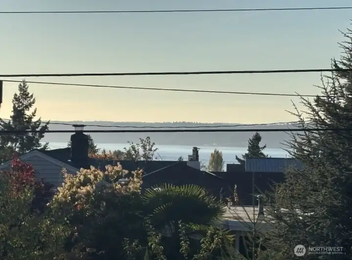 View of the water from the rooftop deck.