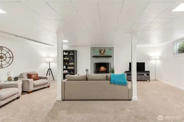 Lower level family room.