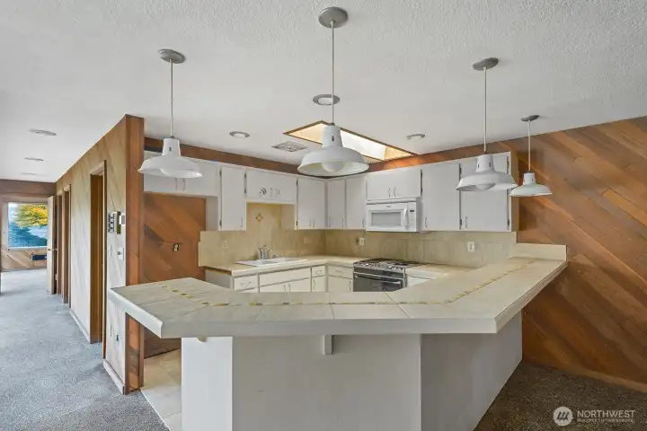 Pool house kitchen.