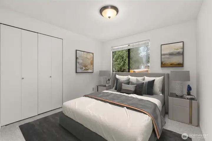 Bedroom 3 - Virtual staging for reference.