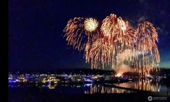 Friday Harbor Fireworks from Deck