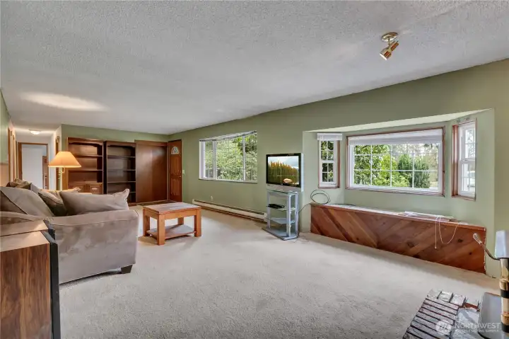 Window Seat near the Wood Stove