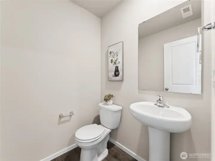 Powder bath on main floor.  Photos are representative