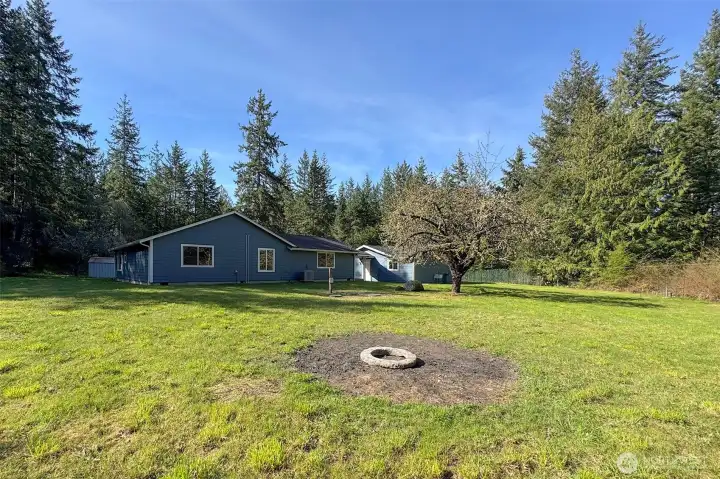 Portion of the Property Fenced off to create a Backyard