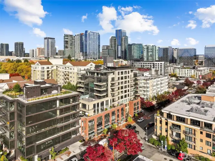 Right in the heart of the community. Fantastic city vibe!
