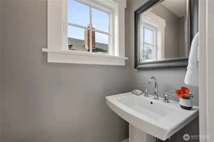 main-floor powder room