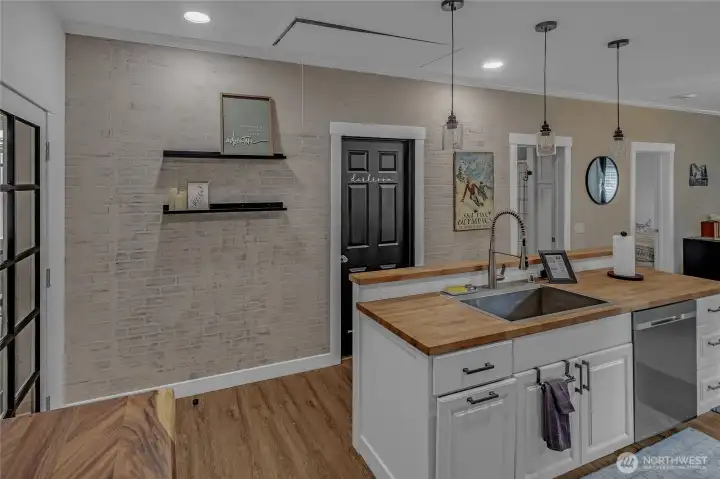 Beautiful faux brick wall