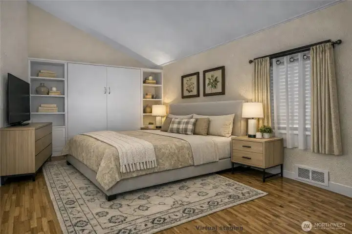 ADU bedroom with murphy bed
