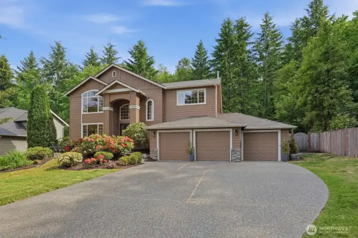 Tucked away at the top of a quiet cul-de-sac with stunning Mt. Si views.