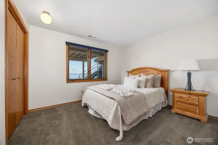 There are 3 dedicated bedrooms on the lower level.