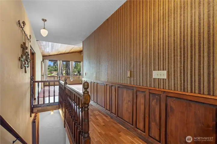 Entry into the Home w/Custom Woodworking and Original Wallpaper