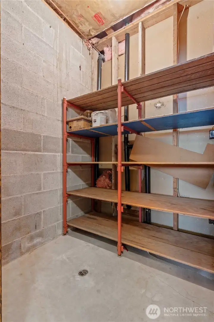 Basement Storage Rm: Great space for Wine Cellar, Canning or Food Storage. Holds Furnace (new in 2018) and New Water Heater (Replaced in Dec 2025). Uses a Reverse Osmosis System.