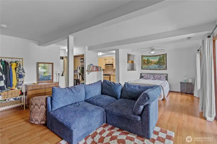 Living Room, Bedroom Area w/Ceiling Fan, Kitchen, Closet, Laundry, Kitchen, Bath.