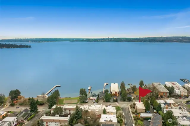 Stunning Lake Washington and mountain views!