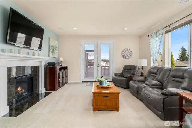 Another view of Family room off kitchen area