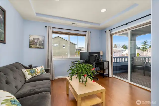 Room off Primary - possible nursery, work from home space or reading room with deck