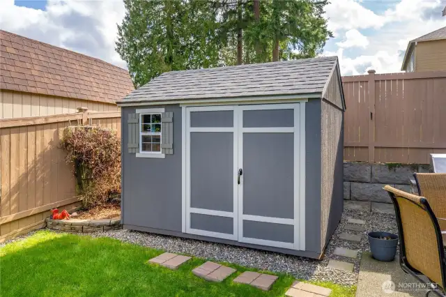 New storage shed installed 2024